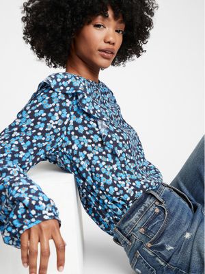 Ruffle Shoulder Top