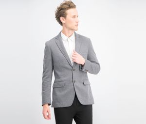 Mens Emilio Knit Stretch Sport Coat  Grey