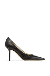 Love 85 Crocodile-Embossed Leather Pumps