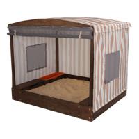 Kidkraft Cabana Sandbox Beige & White Stripes