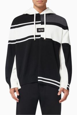 Patchwork Hoodie in Cotton & Wool Patchwork Hoodie in Cotton & Wool