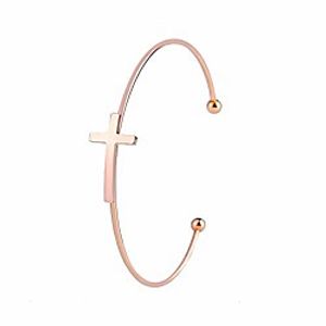 jugalstar 14k gold plated bangles bracelets cuff stainless steel gild jewelry for women fashion girl sister birthday gifts (rose) Lightinthebox