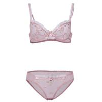 Women Sexy Transparent Lace Bra Set Push Up Ultra-thin Temptation Panties Bra Sets Underwear - thumbnail