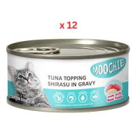 Moochie Adult Tuna Topping Shirasu 85G Can (Pack Of 12)