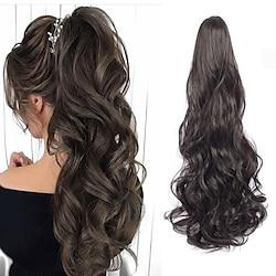 Curly Ponytail Extension Claw Clip Ponytail Hair Extension Synthetic Wavy Ponytail Extension Fluffy Natural Soft Ponytail for Women Daily Use Lightinthebox