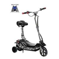 Megastar Megawheels Zippy 24 V Electric Scooter With Training Wheels For Kids - Black Spider (UAE Delivery Only) - thumbnail