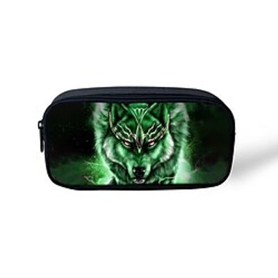 Unisex Pencil Cases Polyester Zipper Cartoon Cat Floral Print Daily Office  Career Black Lightinthebox