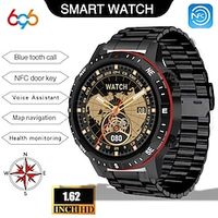 696 S60MAX Smart Watch 1.62 inch Smartwatch Fitness Running Watch Bluetooth Pedometer Call Reminder Sleep Tracker Compatible with Android iOS Men Hands-Free Calls Message Reminder IP 67 46mm Watch Lightinthebox