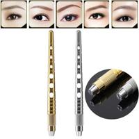 Gold Silver Hole High Grade Embroidered Eyebrow Tattoo Pen Tattoos Handmade