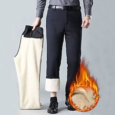 Men's Sherpa Dress Pants Trousers Casual Pants Suit Pants Pocket Straight Leg Print Simple Solid Colored Waterproof Wearable Full Length Home Work Fashion Streetwear Black Deep Blue Stretchy Lightinthebox Men's Sherpa Dress Pants Trousers Casual Pants Suit Pants Pocket Straight Leg Print Simple Solid Colored Waterproof Wearable Full Length Home Work Fashion Streetwear Black Deep Blue Stretchy Lightinthebox