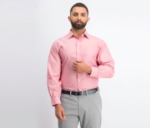 Mens Madison Classic/Regular-Fit Non-Iron  Light Pink