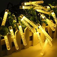 Outdoor Solar LED String Light Bubble Icicle 30LEDs 50LEDs Outdoor Waterproof 6.5M 7M Fairy Light String Warm White Colorful White 8 Modes Christmas Wedding Holiday Party Garden Patio Decoration Lamp miniinthebox - thumbnail