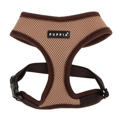 Puppia Soft Harness Beige XL Neck 16.5 Inch And Chest 22.0 - 32.0 Inch