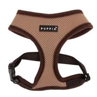 Puppia Soft Harness Beige Xl Neck 16.5 Inch And Chest 22.0 - 32.0 Inch