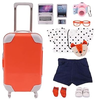 18 Inch American Doll Accessories Suitcase 10 Piece Set Of Doll Dolls Playhouse Travel Set Lightinthebox 18 Inch American Doll Accessories Suitcase 10 Piece Set Of Doll Dolls Playhouse Travel Set Lightinthebox
