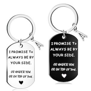 I Promise To Always Be By Your Side, or Under You, or On Top of You, Keychain, Valentine's Day, Boyfriend Gift, Husband, Anniversary Gift Lightinthebox
