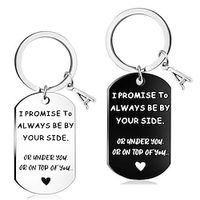 I Promise To Always Be By Your Side, or Under You, or On Top of You, Keychain, Valentine's Day, Boyfriend Gift, Husband, Anniversary Gift Lightinthebox - thumbnail