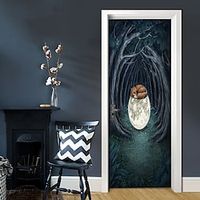 77/90200cm Decoration Simulation Door Sticker Bedroom Living Room Door Renovation Pvc Wall Sticker Wall Sticker Living Room Bedroom Wall Removable Watercolor Sticker miniinthebox - thumbnail