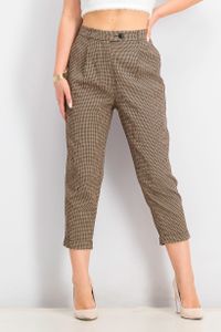 Womens Textured Pants  Brown Combo