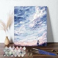 1pc Easy DIY Cloud Oil Painting Kit 40 50 cm Frameless with Numeric Acrylic Watercolor and Oil Paints Relaxing and Fun Hobby for Beginners Decorative Wall Art Lightinthebox - thumbnail