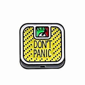 brooch pin, english letter don't panic weight scale badge collar brooch pin lapel jewelry - yellow Lightinthebox