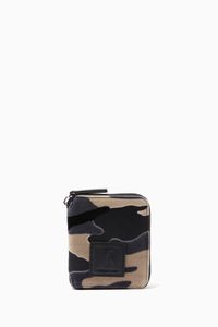 Camo Zip-Around Bifold Velvet Wallet