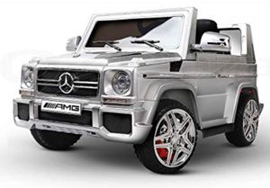 Megastar Licensed 12V Ride On Metallic Mercedes G55 AMG - Silver
