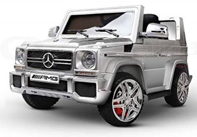 Megastar Licensed 12V Ride On Metallic Mercedes G55 AMG - Silver