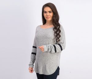 Womens Long Sleeves Sweatshirt  Silver Grey