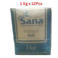 Sana Free Flow Salt 1Kg Pouch Pack Of 12