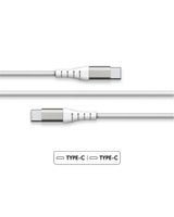 Force Power Lite Reinforced USB C To USB C Cable 2 Meter 3A White