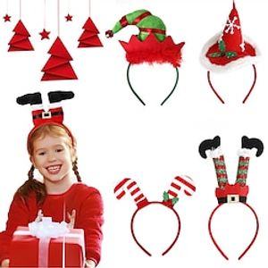 Christmas headband Christmas hat headband Christmas adult children's party decoration 3D cartoon Christmas headband miniinthebox