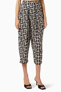 Monogram Draped Crop Pants