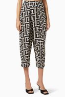 Monogram Draped Crop Pants - thumbnail