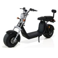 Megastar Megawheels Stylish 60V Groovy Fat Tyre Scooter With Headlights & Removable Battery, Black - COCOFT-BLK (UAE Delivery Only)