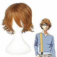 Cosplay Costume Wig Cosplay Wig Nishiki Nishio Tokyo Ghoul Straight Cosplay Asymmetrical With Bangs Wig Short Blonde Synthetic Hair 14 inch Men's Anime Cosplay Cool Blonde miniinthebox - thumbnail