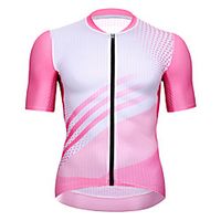 21Grams Women's Short Sleeve Cycling Jersey Summer Spandex Pink Polka Dot Stripes Bike Top Mountain Bike MTB Road Bike Cycling Quick Dry Moisture Wicking Sports Clothing Apparel  Stretchy Lightinthebox - thumbnail
