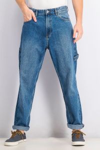 Mens Denim Baggy Jeans  Washed Blue