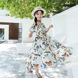 girl's dresses 2021 princess dress for girls teenagers 5 6 7 8 9 10 11 12 13 14 years kids cotton floral beach children clothing Lightinthebox