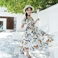 girl's dresses 2021 princess dress for girls teenagers 5 6 7 8 9 10 11 12 13 14 years kids cotton floral beach children clothing Lightinthebox - thumbnail
