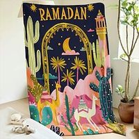 Ramadan Pattern Throws Blanket Flannel Throw Blankets Warm All Seasons Gifts Big Blanket Lightinthebox