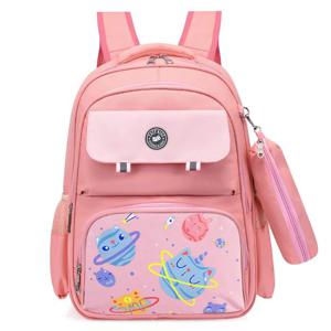 Eazy Kids Unicorn Planet School Bag With Pencil Case - Pink