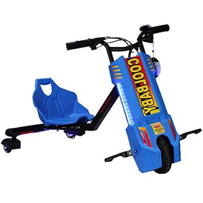 Megastar Megawheels 24 V Spinning Drift Triker With Led Lights & Adjustable Frame - Black