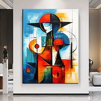 Hand Painted Wall Art City Femme painting abstract women painting Contemporary art oil  painting  Modern Woman Painting Contemporary art Home Decoration ready to hang or canvas Lightinthebox