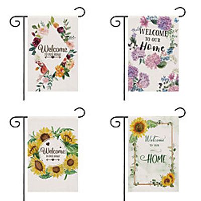 Welcome Home Garden Flag Double Sided Outdoor Holidays Yard Flag Holidays Vertical Flags miniinthebox