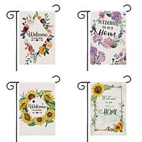 Welcome Home Garden Flag Double Sided Outdoor Holidays Yard Flag Holidays Vertical Flags miniinthebox - thumbnail