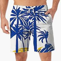 Coconut Tree Printed Men's Board Shorts Swim Shorts Hawaiian Shorts Swim Trunks Drawstring with Mesh lining Elastic Waist Holiday Beach Short Lightinthebox