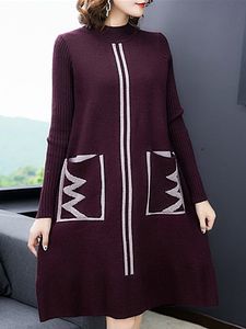 Loose Temperament Knitted Shift Dress