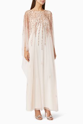 Sequin Embroidered Kaftan in Tulle Sequin Embroidered Kaftan in Tulle