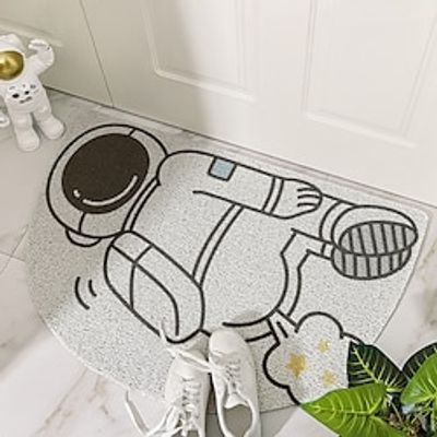 Modern Minimalist Astronaut Household Doormat, Outdoor Doormat, Silk Ring Floor Mat, Anti Slip, Dirt Resistant, Semi Circular Soil Mat miniinthebox